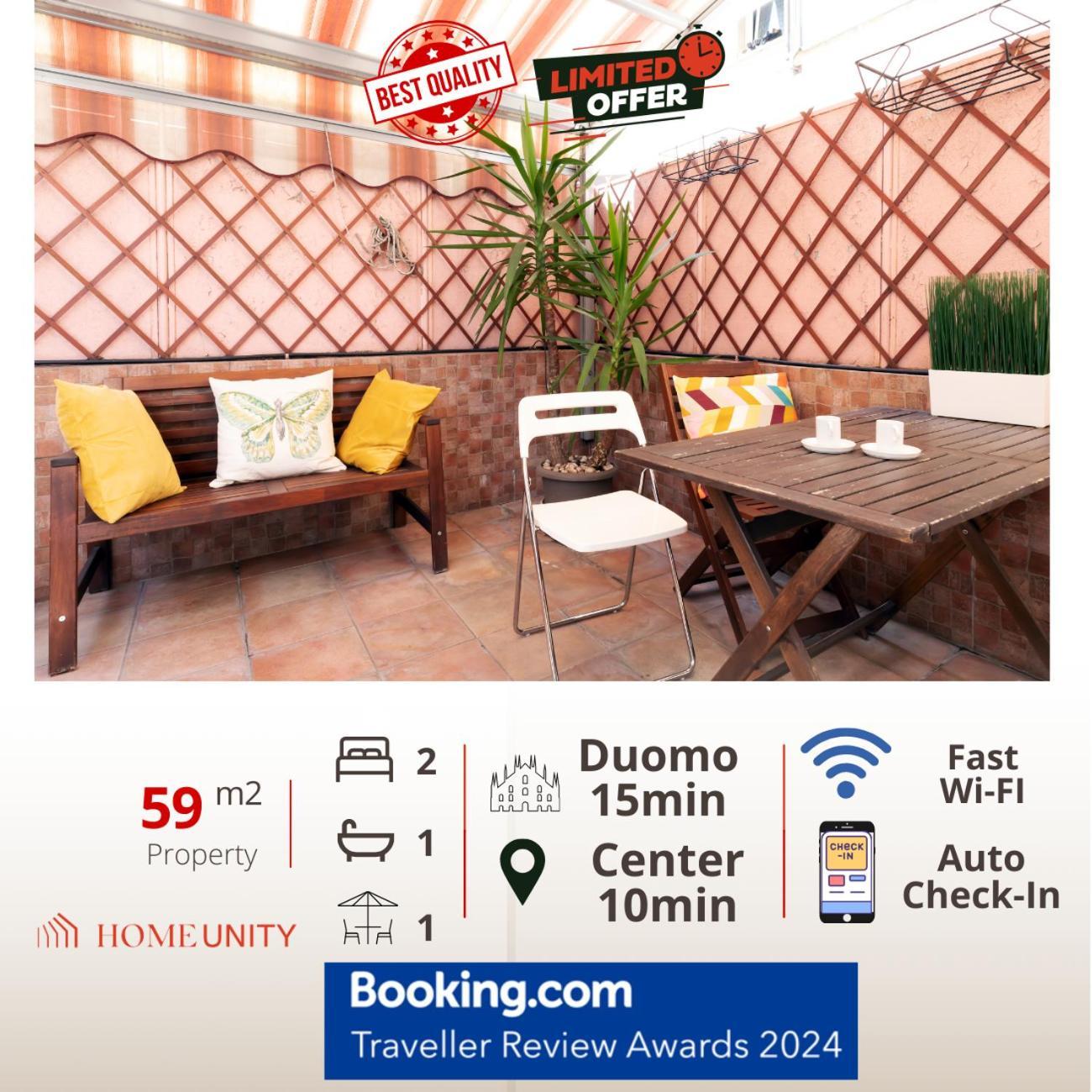 Terrace At 20 Minutes From Duomo - Homeunity Milano Eksteriør billede
